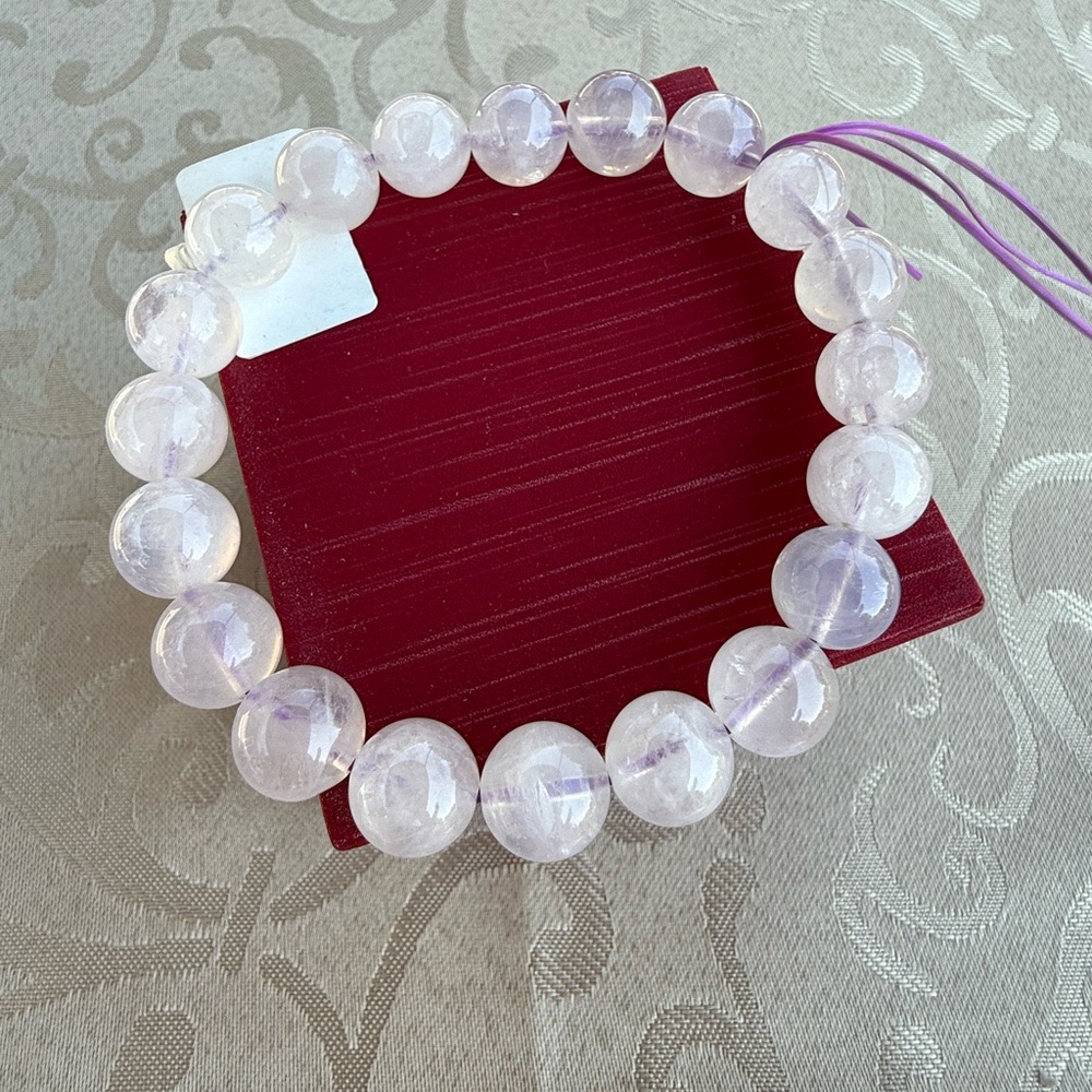 Lavender Agate Beaded Bracelet